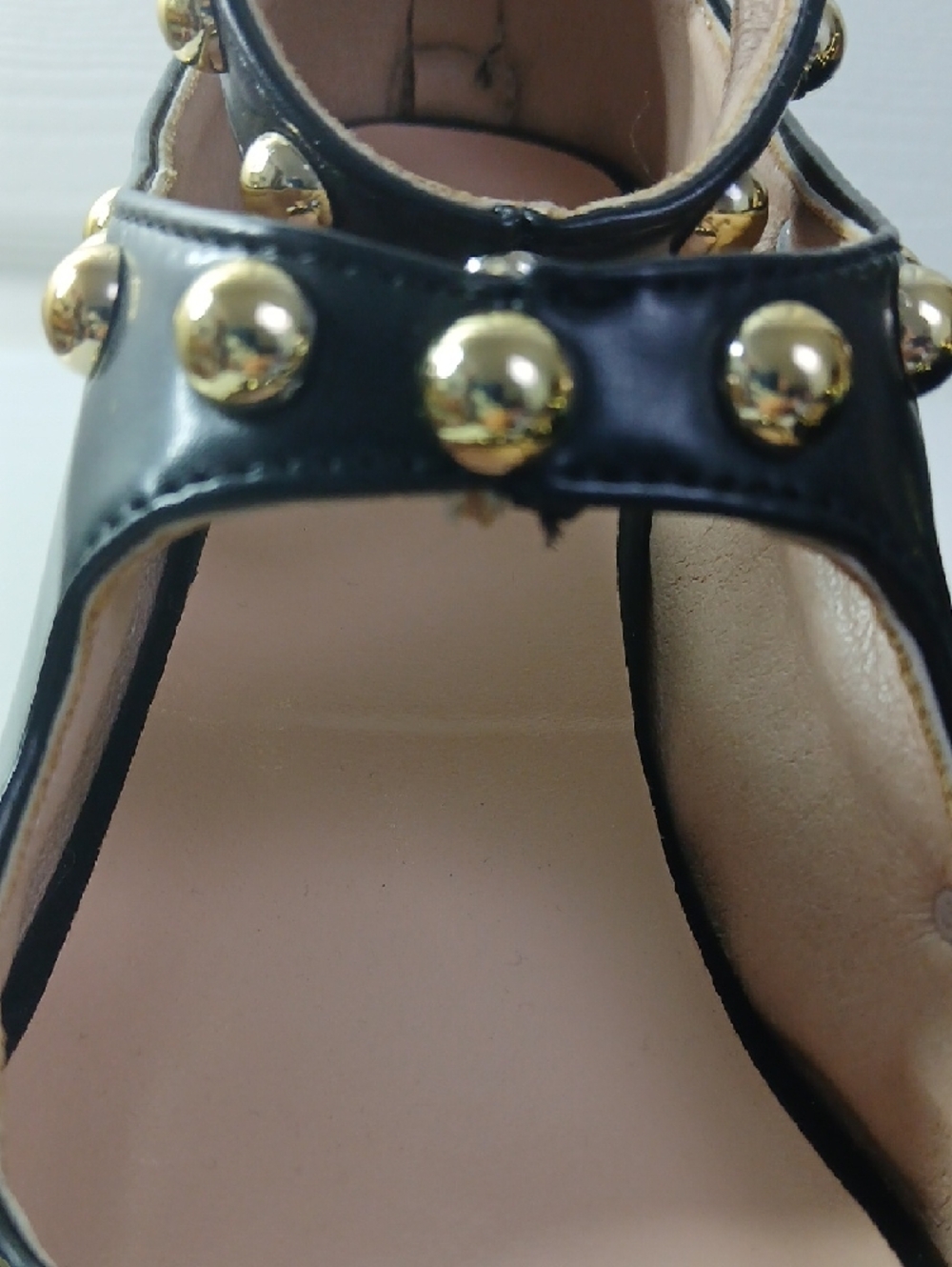 Black Studded Steampunk Goth Chunky Platform Open Toe Ankle Strap Sandals - Picture 16 of 16